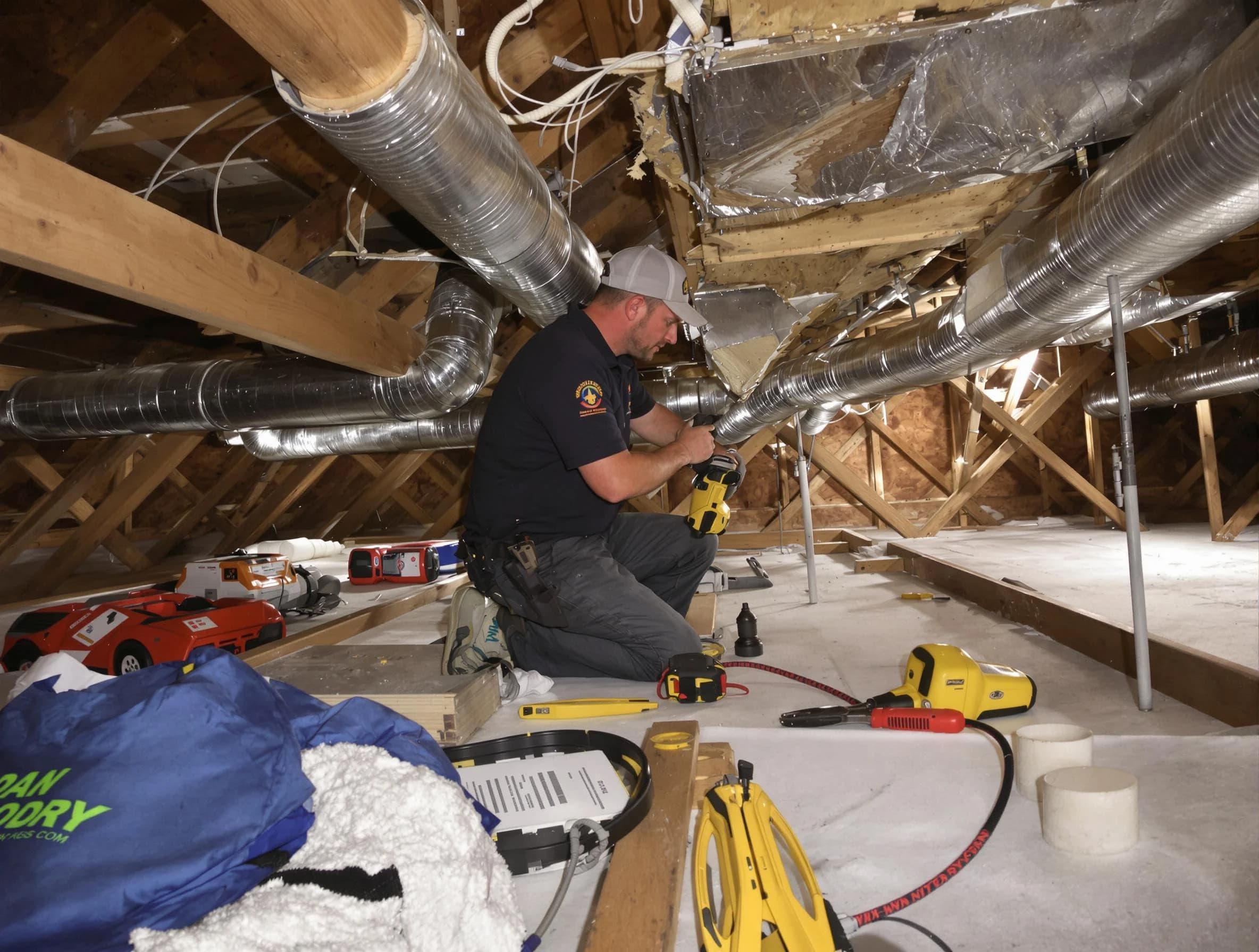 Professional air duct repair by Morrow Air Duct Cleaning in Morrow