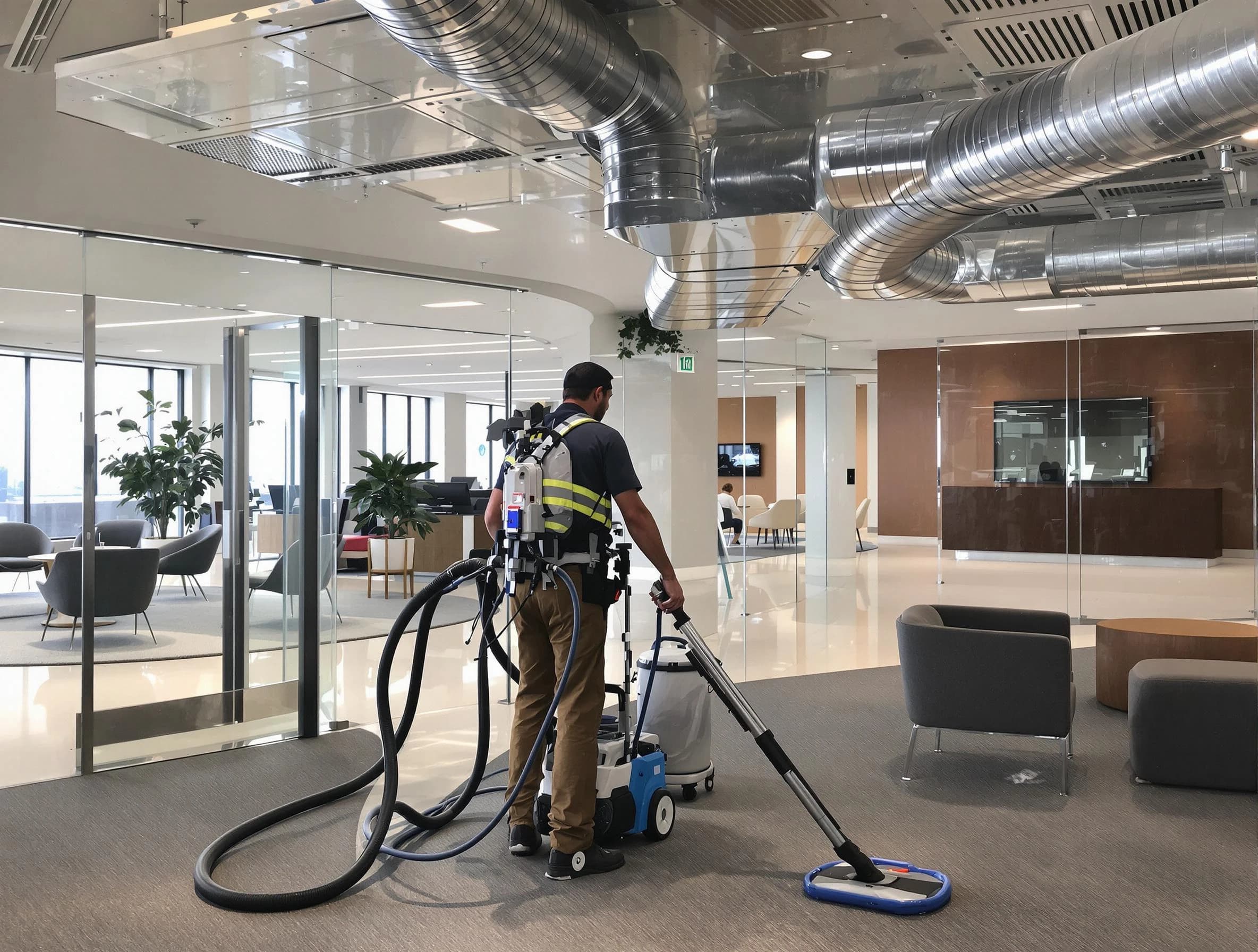 Commercial duct cleaning service by Morrow Air Duct Cleaning in Morrow