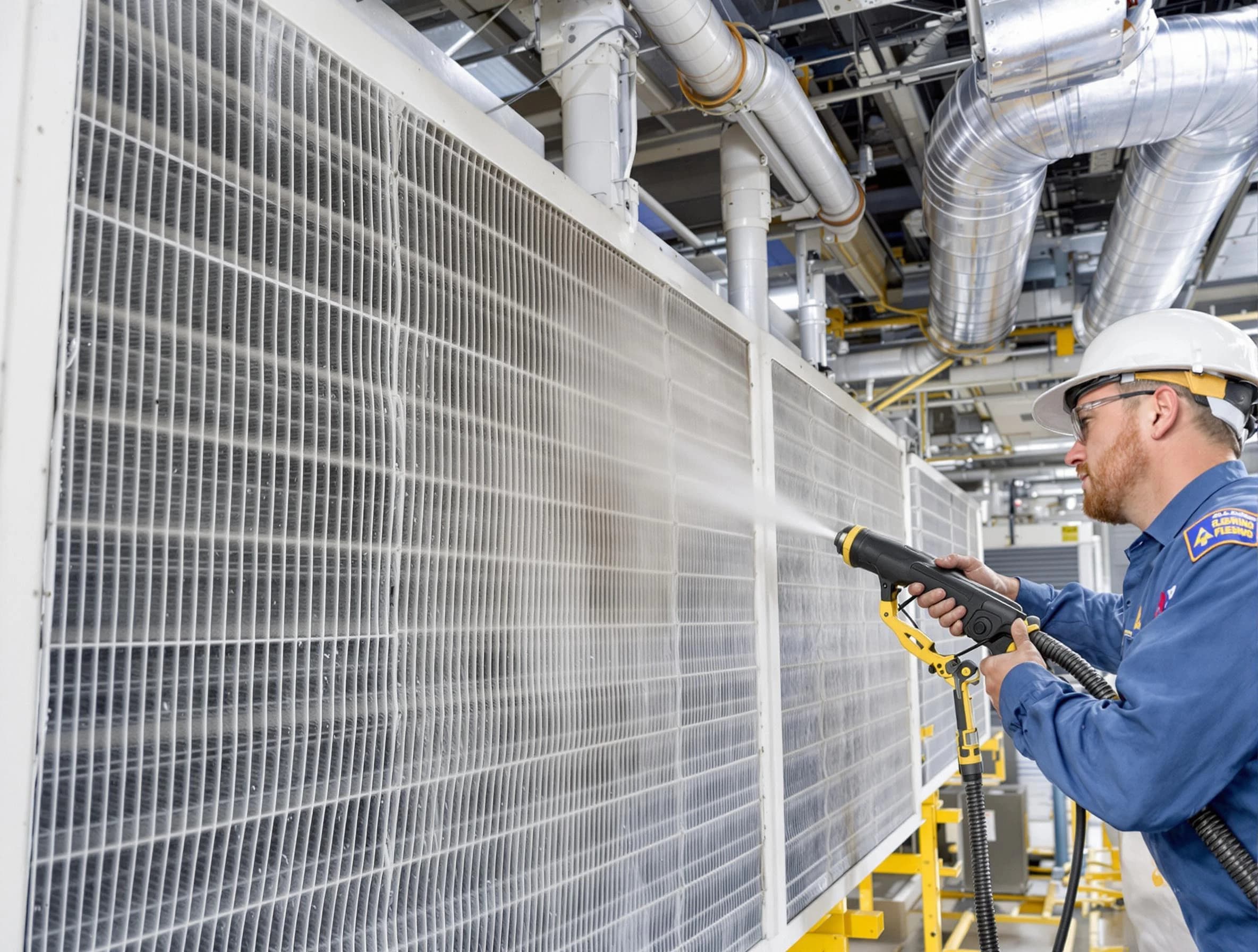 Professional commercial coil cleaning by Morrow Air Duct Cleaning in Morrow