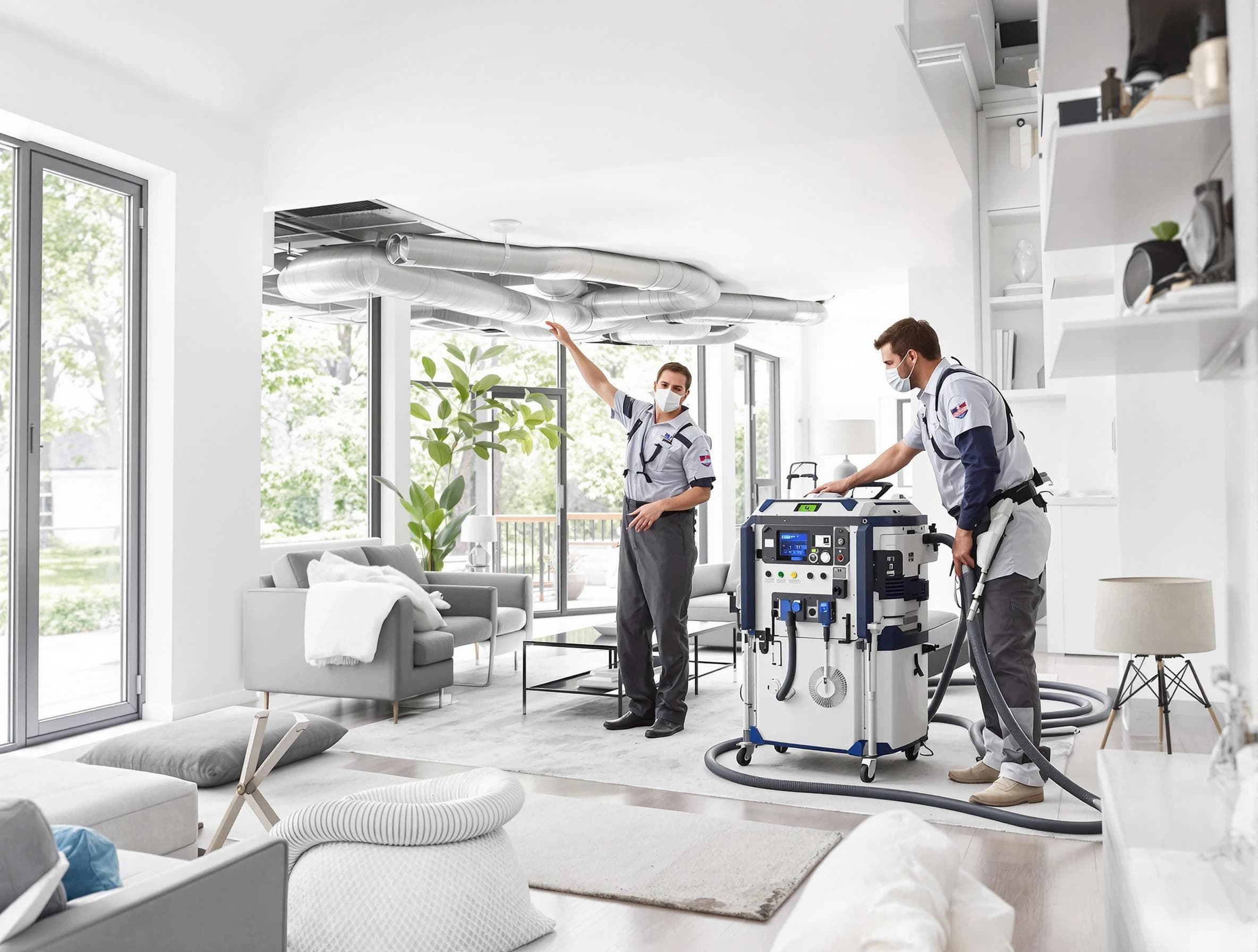 Morrow Air Duct Cleaning professional conducting pure air duct cleaning with state-of-the-art equipment in Morrow