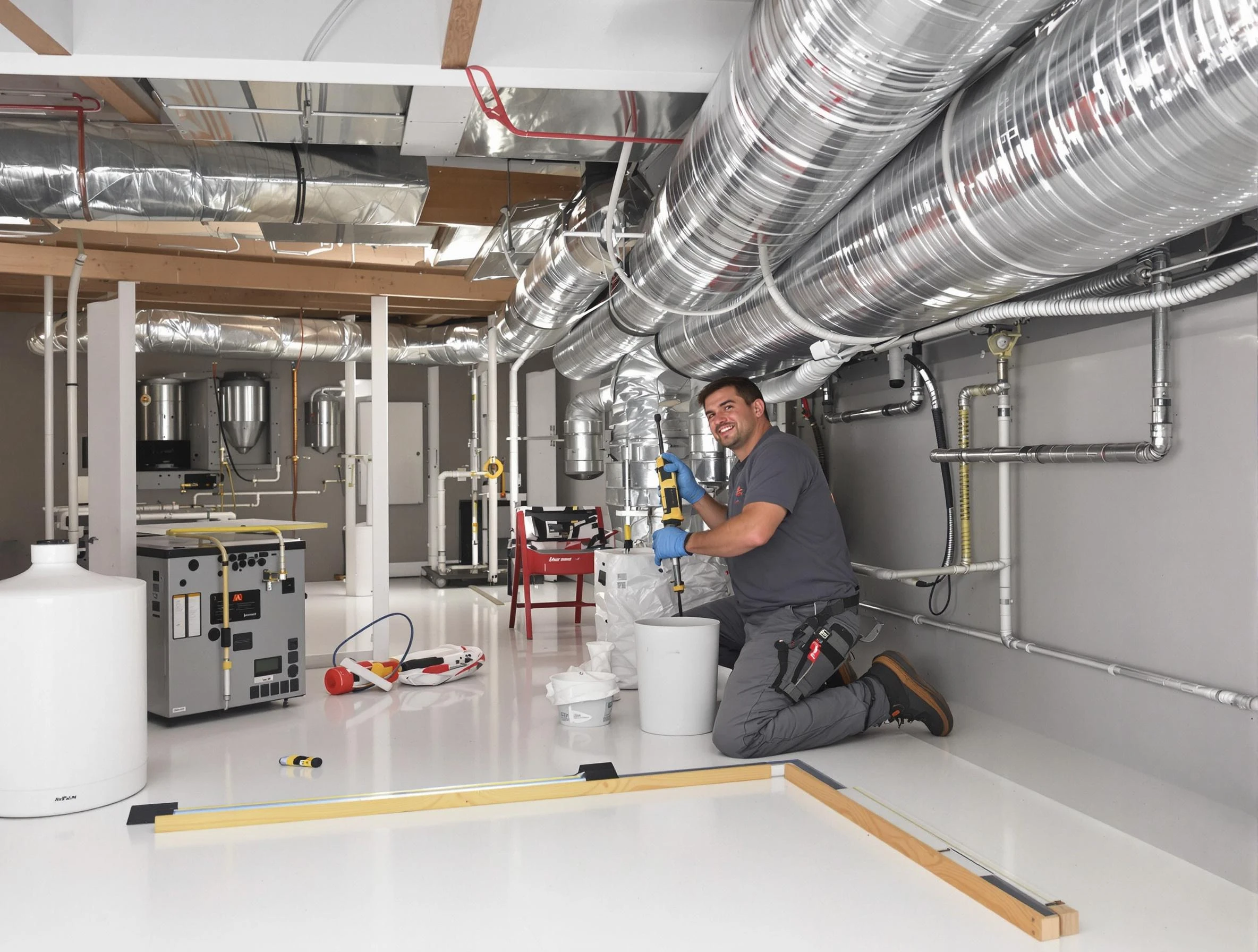 Professional duct sealing service by Morrow Air Duct Cleaning in Morrow