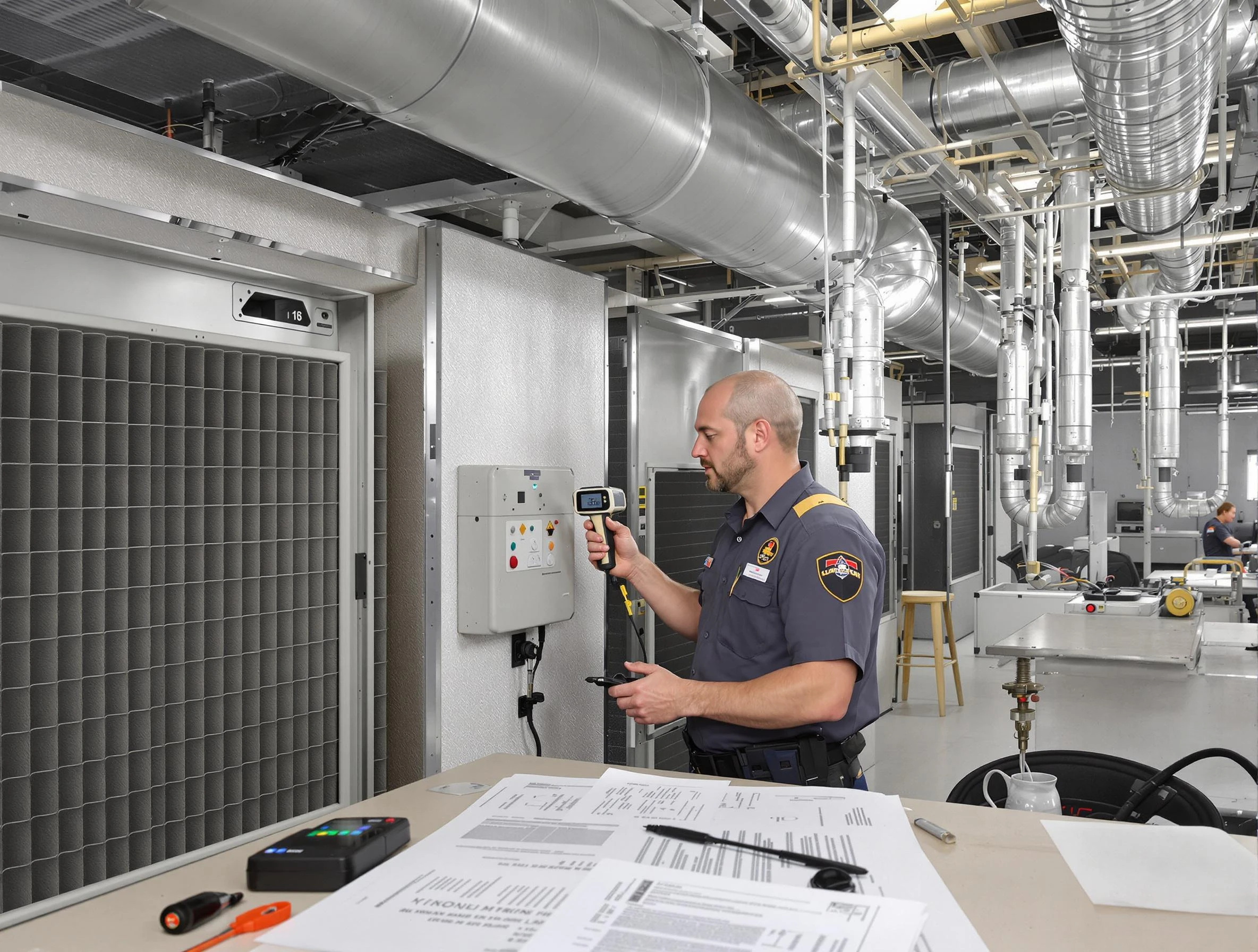 Professional filter system inspection by Morrow Air Duct Cleaning in Morrow